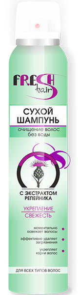 

Сухой шампунь с экстрактом лопуха, Fresh Hair Витекс