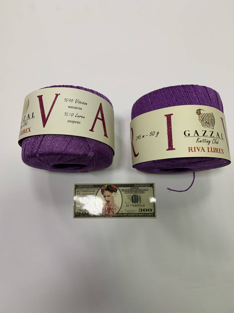 

Турецкая Пряжа Gazzal Riva lurex 90% вискоза 10% люрекс