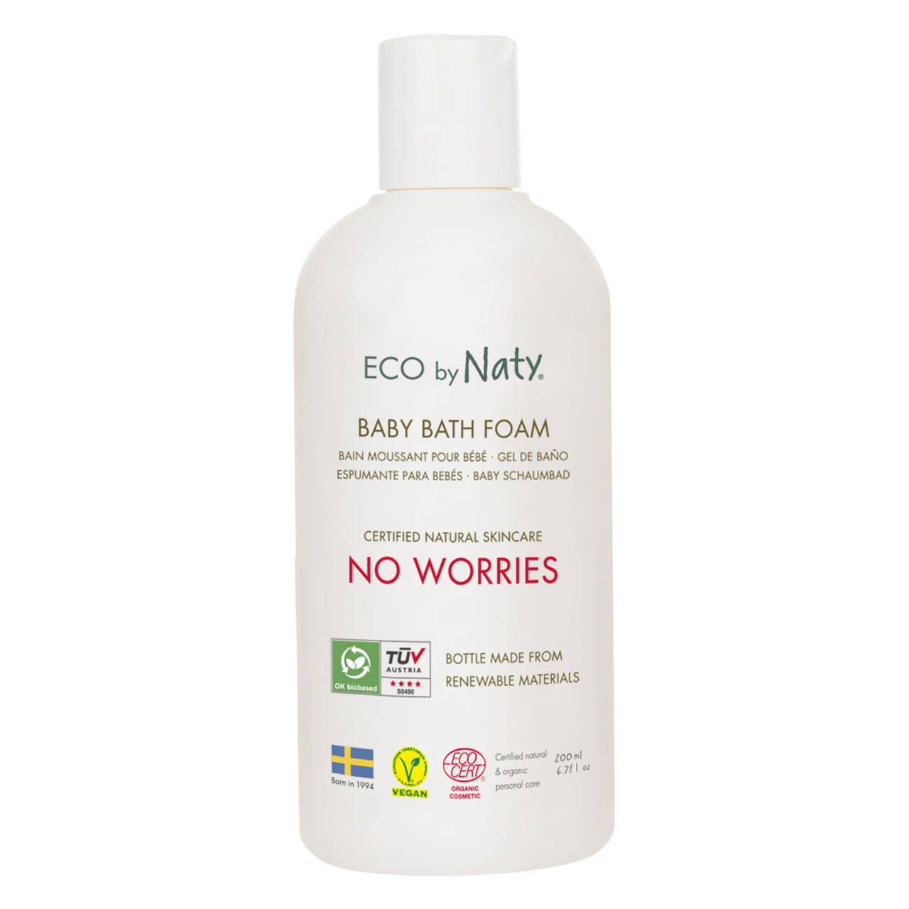 

Органическая пена для ванны Eco by Naty 200 мл