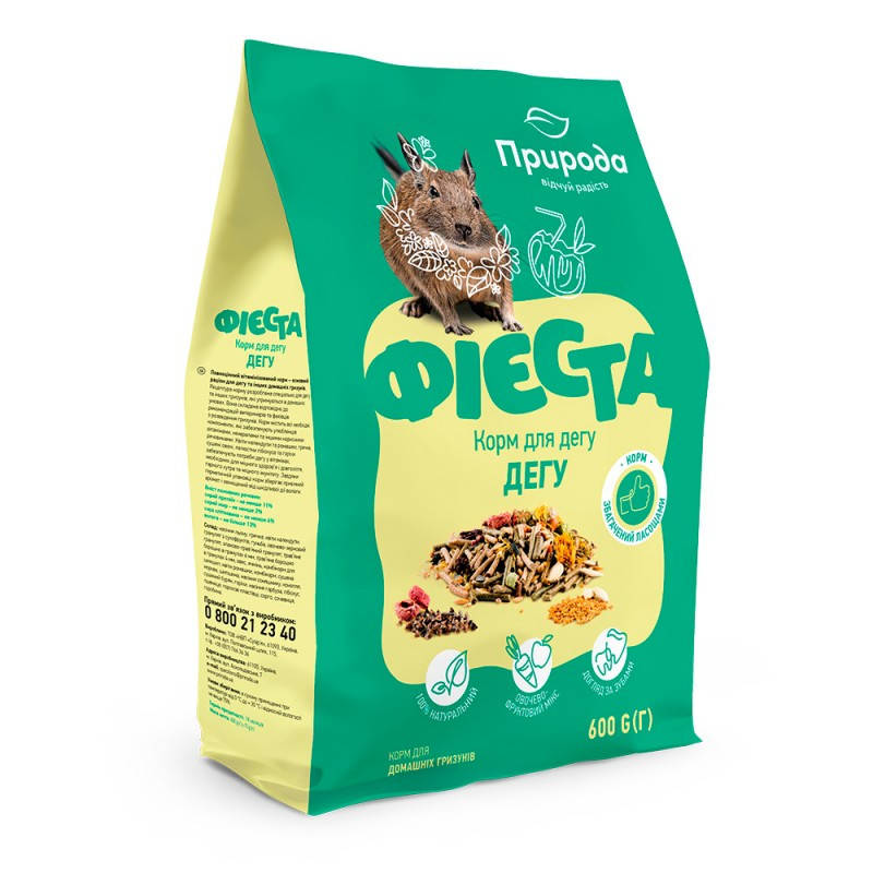 

Корм для дегу Фиеста 600 г