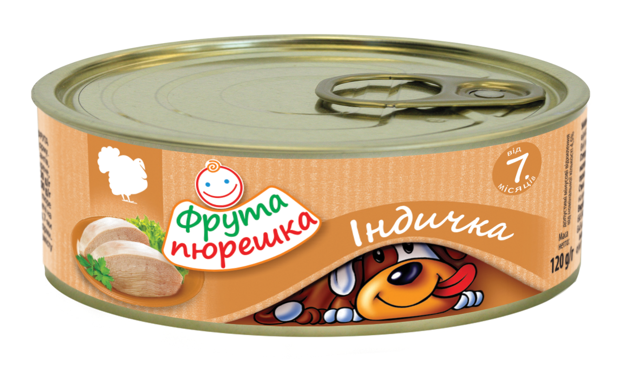 

Пюре мясное индейка Фрута пюрешка, 120 г