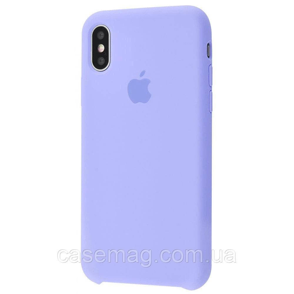 

Силіконовий чохол Apple Silicone Case iPhone X-Xs Lilac (блакитний), Черный