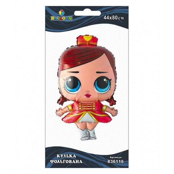 

Кулька повітр. фольгована "Лялька LOL Majorette" 80см №836116/Pelican/(1)