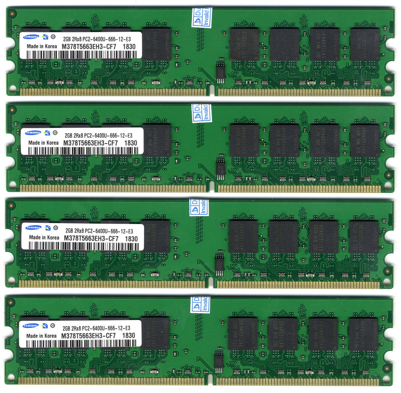 

Оперативная память Samsung DDR2 8Gb(4X2Gb) PC2-6400 800MHz. Intel&AMD (Новая)