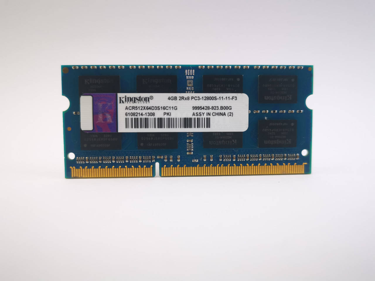 

Оперативная память для ноутбука SODIMM Kingston DDR3 4Gb 1600MHz PC3-12800S (ACR512X64D3S16C11G) Б/У