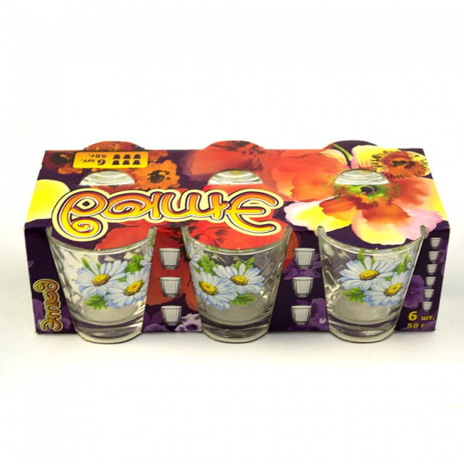 

Набор рюмок Helios Успех цветы 9158, Прозрачный