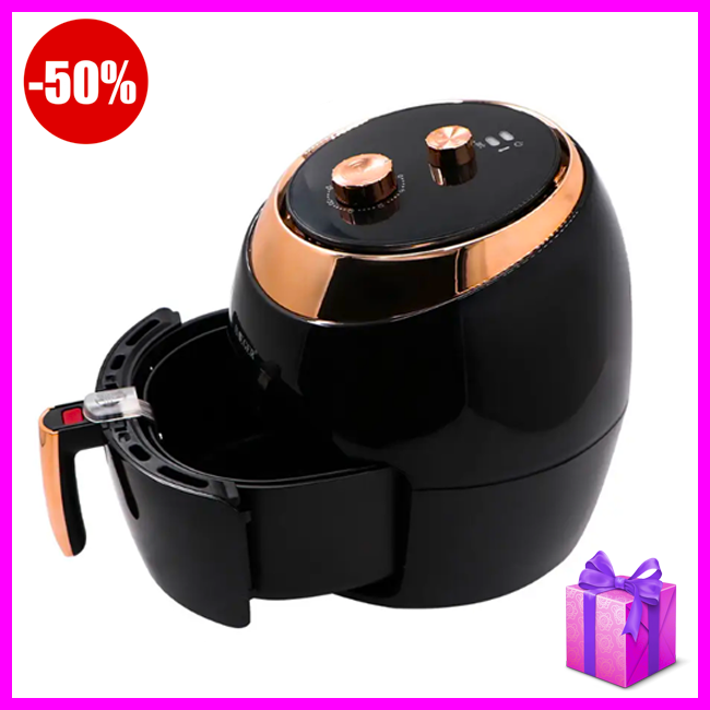 

Аэрофритюрница электрическая бытовая Haeger HG-5296, Мощная бытовая фритюрница аэрогриль для дома