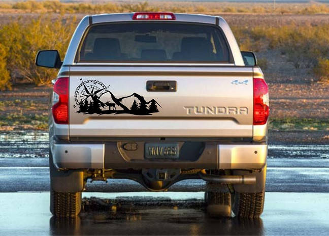 

Наклейка полосы на багажник авто 3D TUNING STUDIO Компас Туризм 600х280х0.060мм, Черный