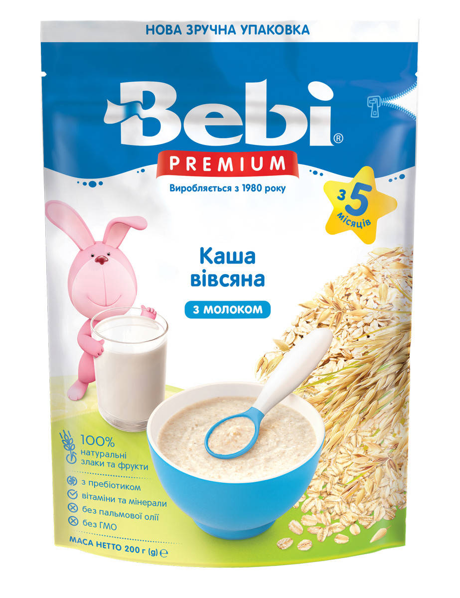 

Молочная каша овсяная Bebi Premium (Беби Премиум) с 5 месяцев , 200 г