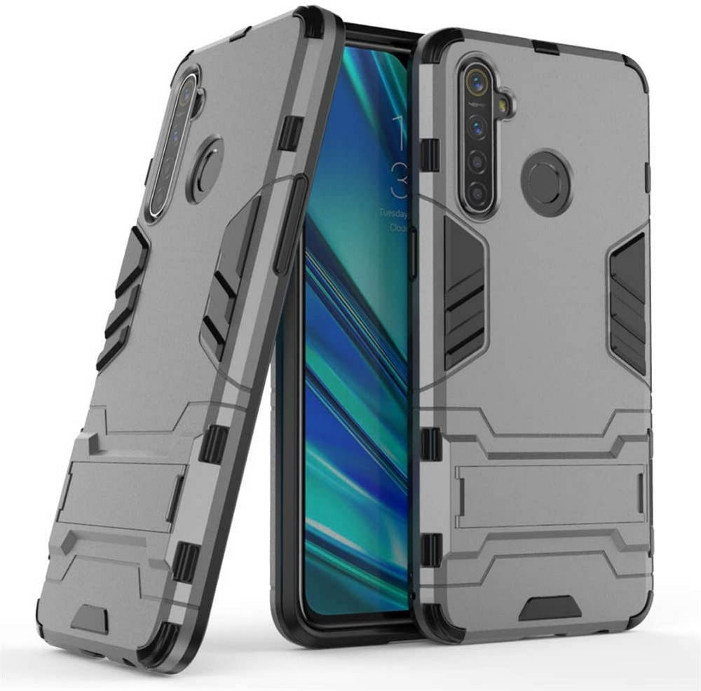 

Противоударный чехол Realme 5 Pro (бампер трансформер) (Реалми 5 Про), Серый