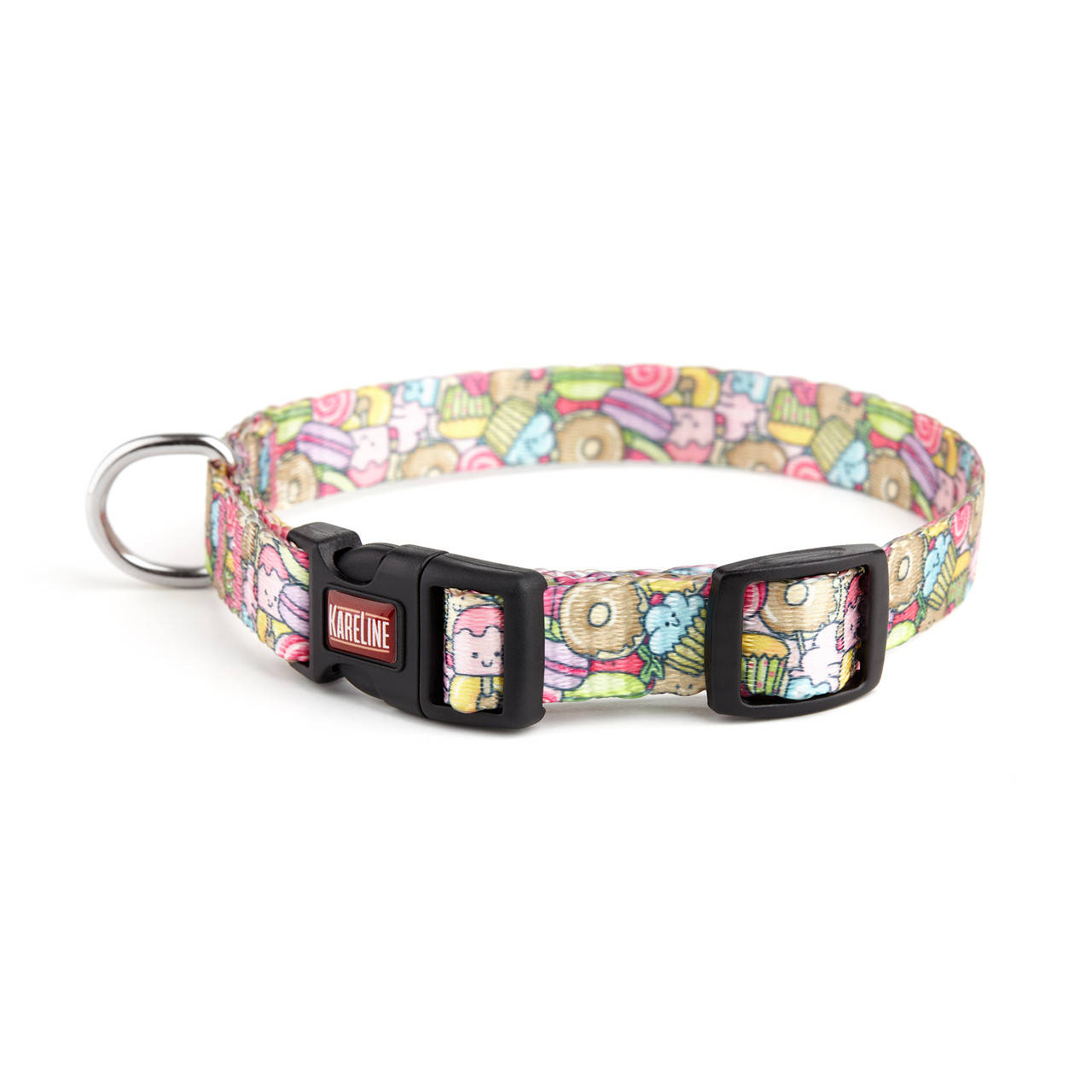 

Ошейник KARELINE из нейлона с узором "CAKE" и пластиковой пряжкой 15 мм 240-340 мм