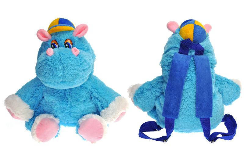 

Рюкзачок Бегемотик (блакитний) В167, Голубой