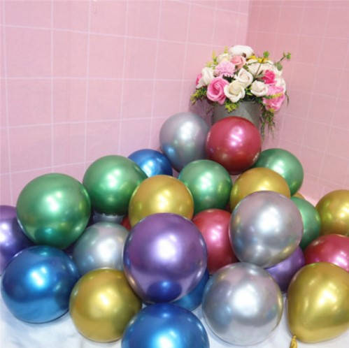 

Шарики воздушные хром ассорти 5" (Китай), 100 штук