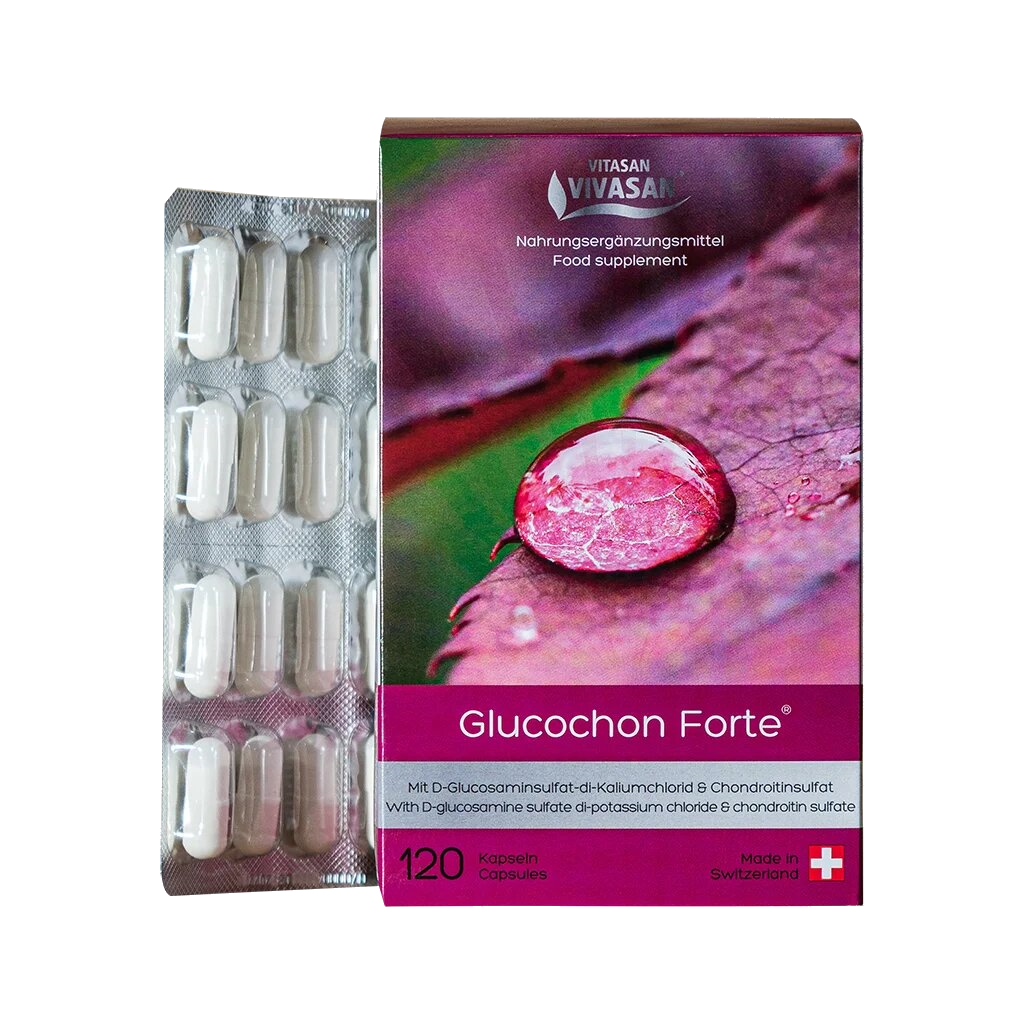 

Капсулы Глюкохон форте Glucochon Forte Вивасан Швейцария 120 шт