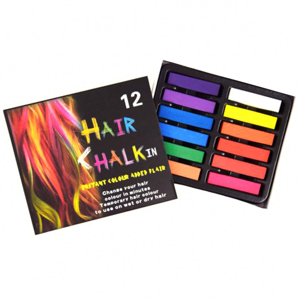 

Мелки для волос CEL-134, 12 цветов в наборе