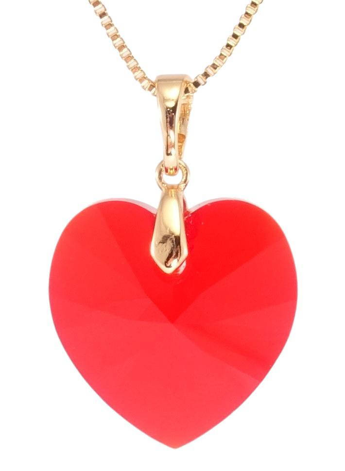 

Кулон Xuping 18K с кр-ми Swarovski на цепочке "Сердце кристалл Red Magma" дл. 40,5-45,5см х 1мм