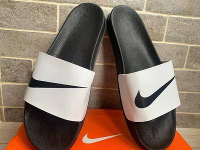 

Мужские тапки / сланцы / шлепанцы Nike Logo Черно-белые 44 UB арт. 5238