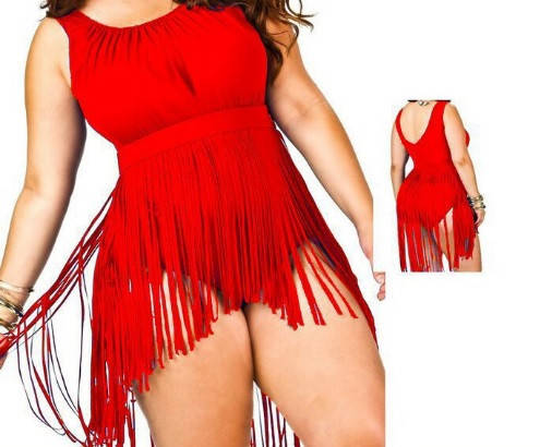 

Сдельный купальник больших размеров 6XL Red, Красный