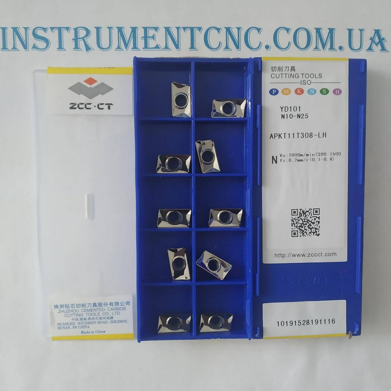 

Пластины фрезерные односторонние ZCC-CT APKT11T308-LH YD101
