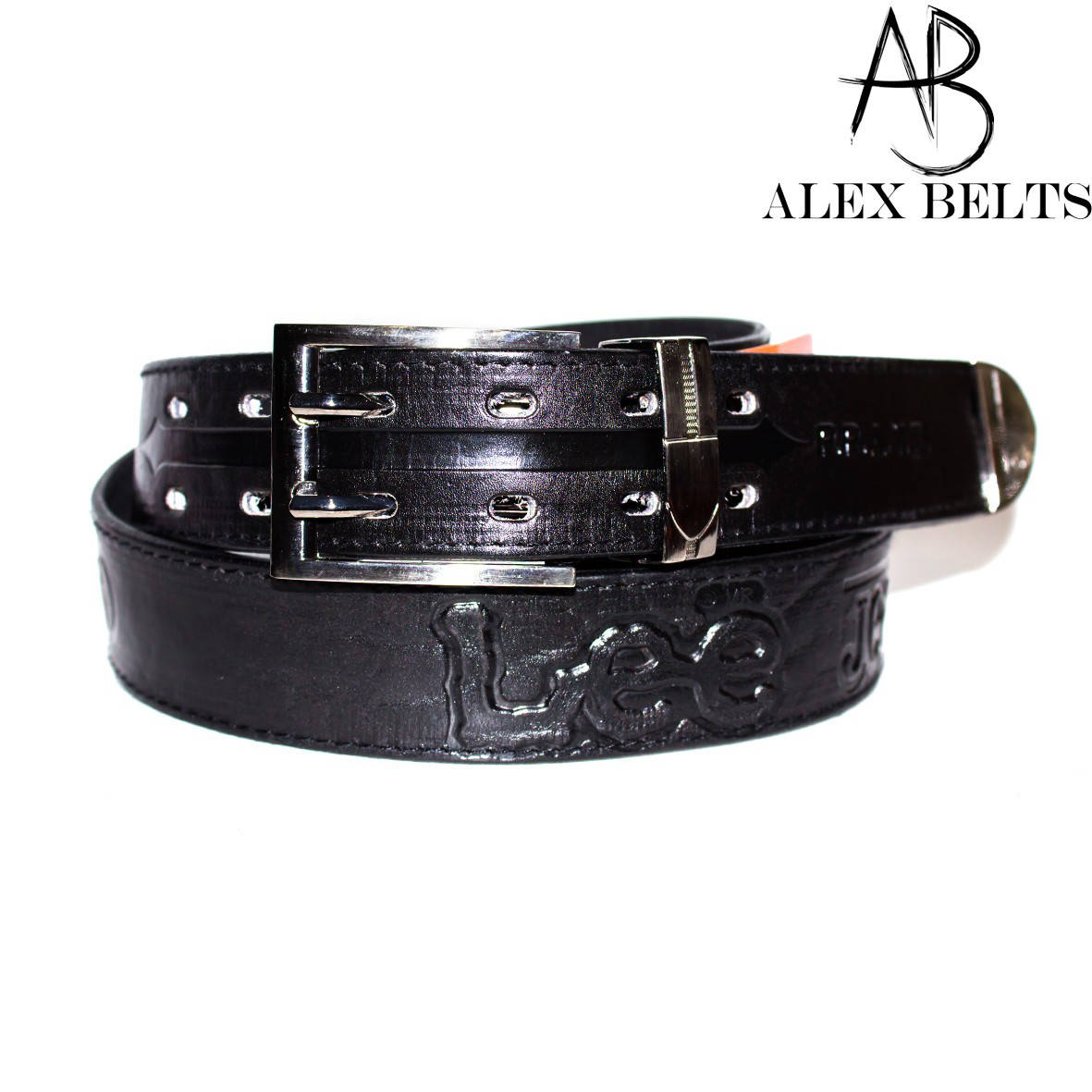 

Ремень мужской джинсовый кожаный клеенный 40 мм - купить оптом в Одессе, Черный