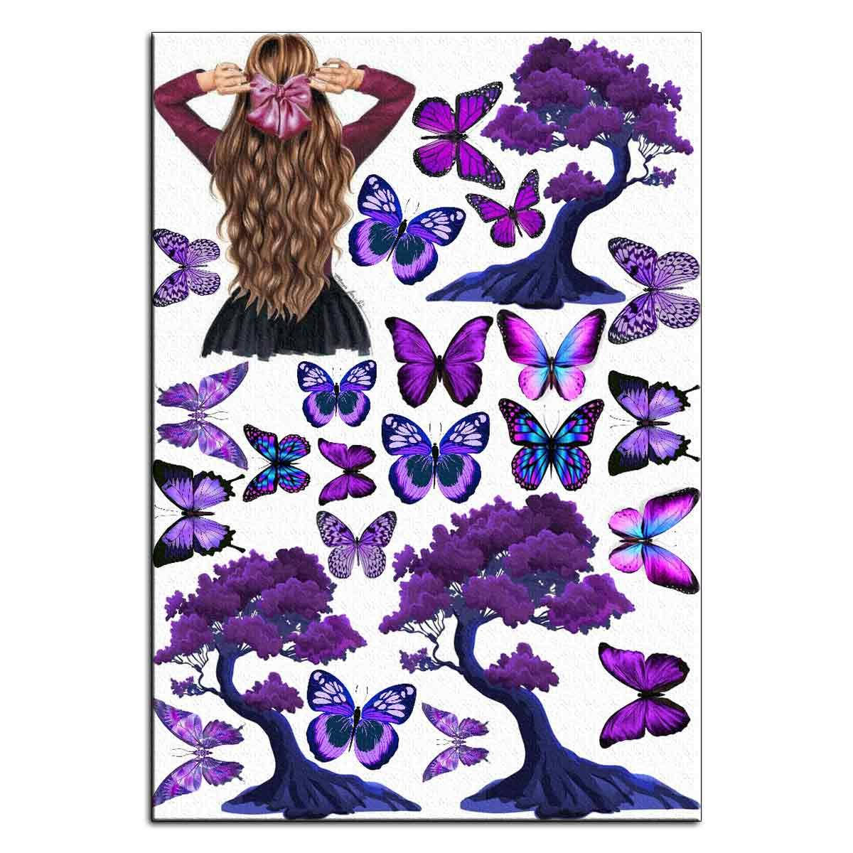 

Девушка с бантом вафельная картинка