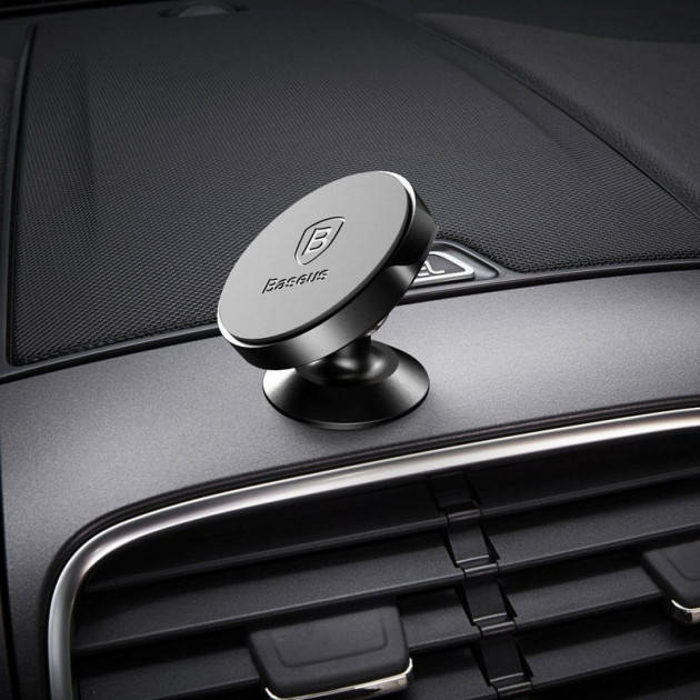 

Автомобильный магнитный держатель 360 на панель для телефона в машину BASEUS small ears vertical SUER-B01, Черный