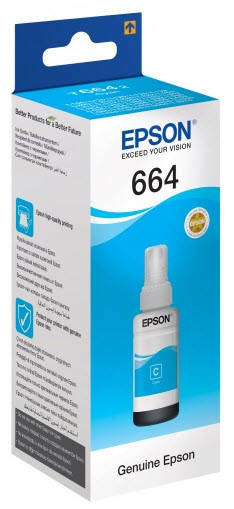 

Чернила EPSON Контейнер EPSON C13T66424A для L100/L200 cyan