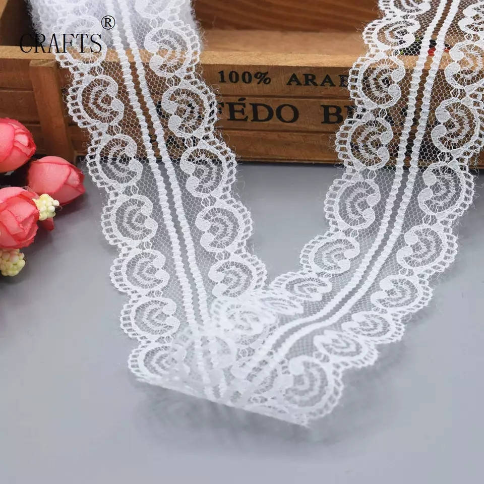 

Кружево 4см белое, Зелёный