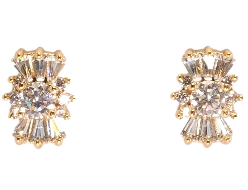 

Серьги Xuping Позолота 18K гвоздики "Декоративный кристальный орнамент"