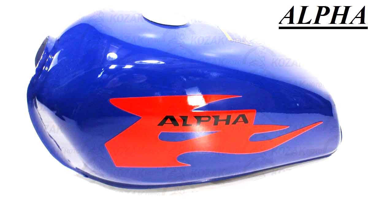 

Бак топливный СИНИЙ на мопед ALPHA