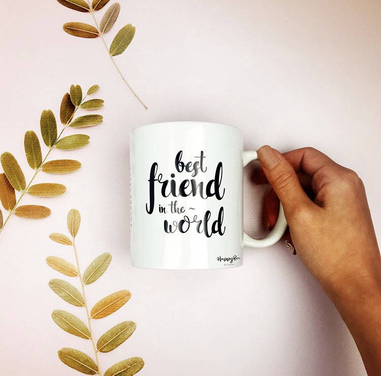 

Чашка для друга / подруги «best friend in the world», 340мл, Белый