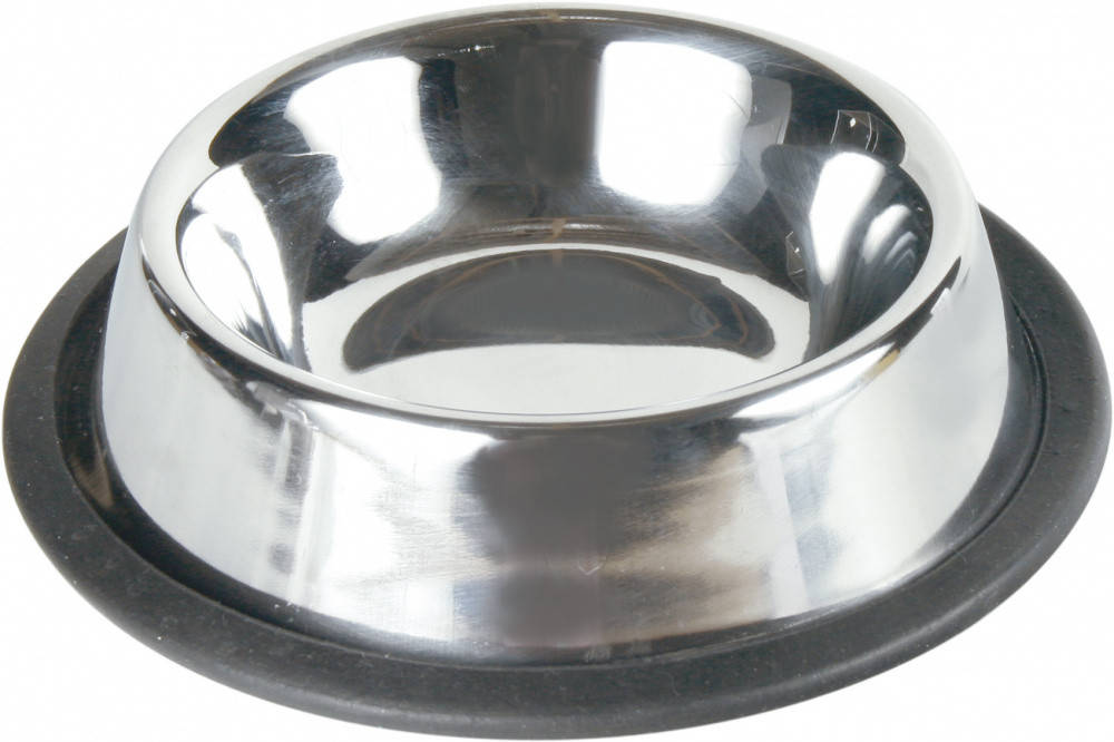 

Trixie Stainless Steel Bowl Миска металлическая на резине для кошек 200 мл / 15 см