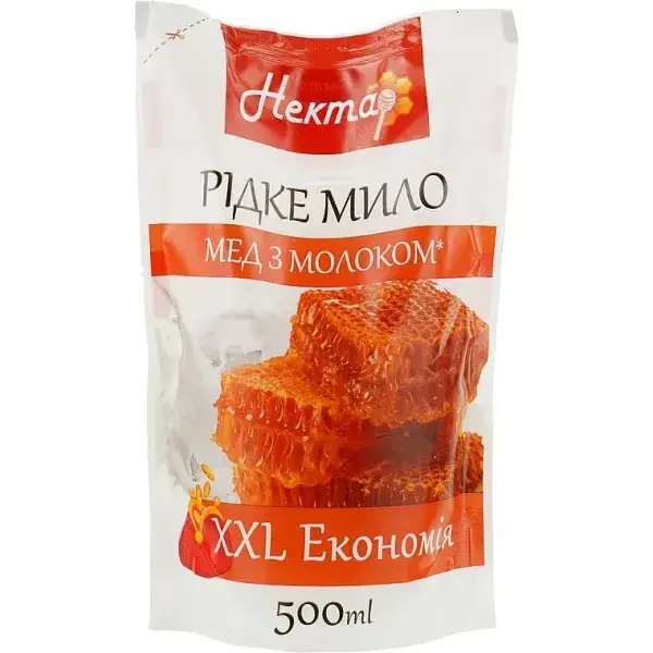 

Жидкое мыло "Мед с молоком" Aqua Cosmetics Нектар (дой-пак)