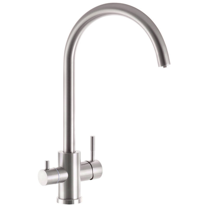 

Смеситель для кухни с вых. для питьевой воды ZERIX SUS-021-2 (нерж. сталь) (ZX3238)