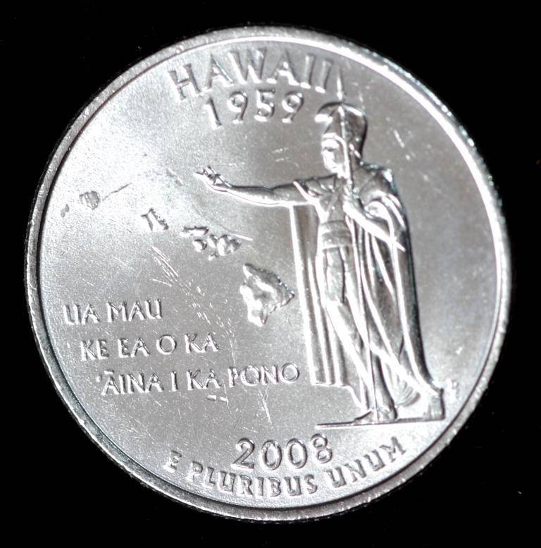

Монета США 25 центов 2008 г. Гавайи