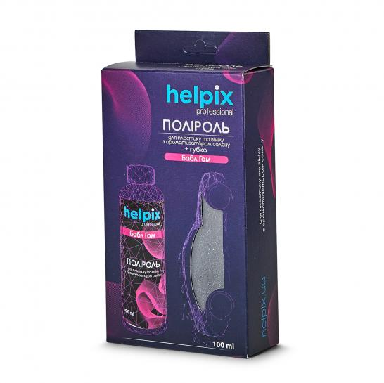 

Полироль для пластика и винила HELPIX Professional Бабл Гам + губка 100мл 196031
