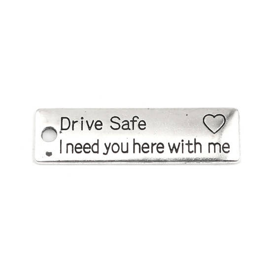 

Подвеска Finidng Оберег водителю Античное серебро Цинковый сплав 34 mm x 10 mm