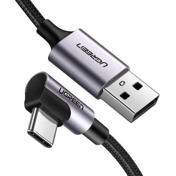 

Кабель UGREEN US284 USB AM - Type-C Angled 1м (50941), Серый