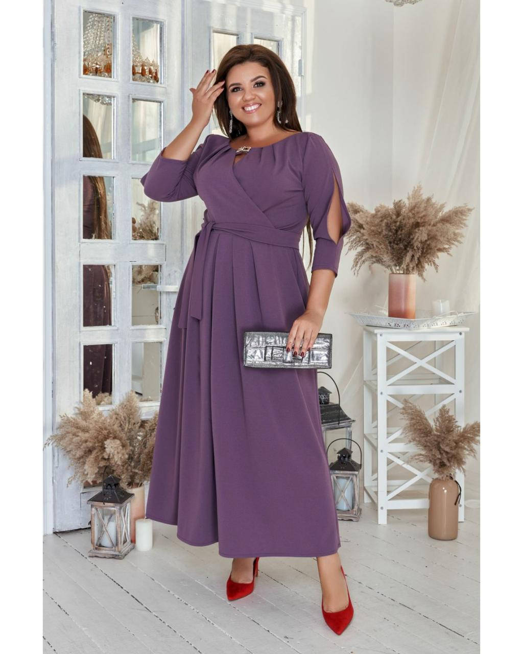 

Длинное батальное праздничное платье для больших размеров 62