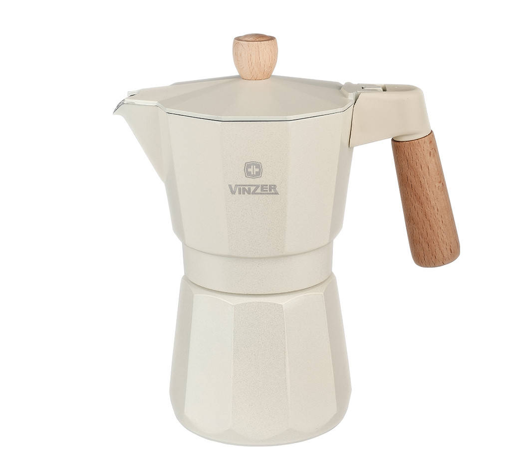 

Кофеварка гейзерная алюминиевая Vinzer (Винзер) Latte Crema на 6 чашек (89381)