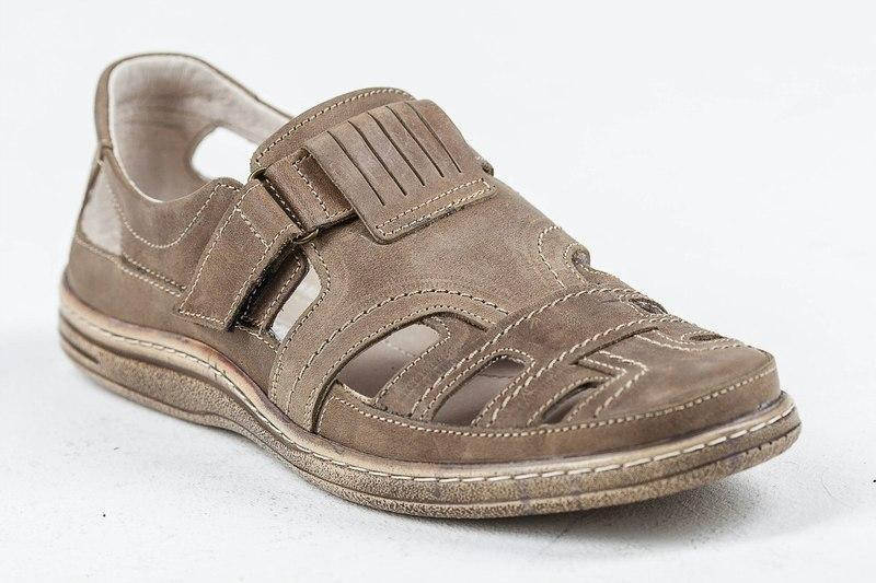 

Туфли мужские кожаные летние цвет оливковый Comfort olive