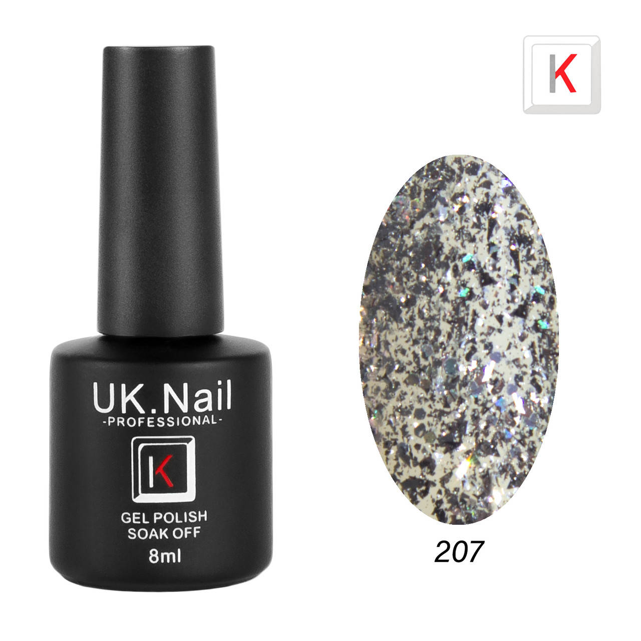 

Гель-лаки UK.Nail 8 мл №207