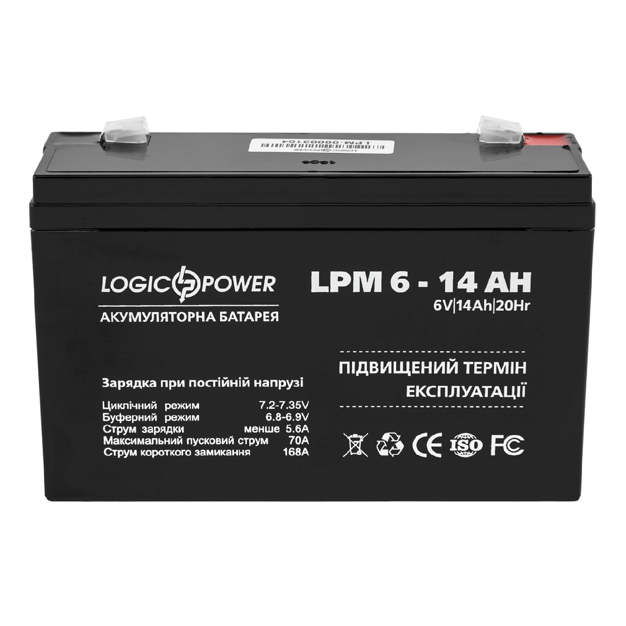 

Аккумулятор AGM LogicPower LPM 6-14 AH