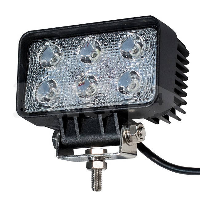 

Фара-LED Прямоугол 18W (3W*6) 10-30V 110*61*55mm Ближний/Flood (09-18W) (1шт) 2700
