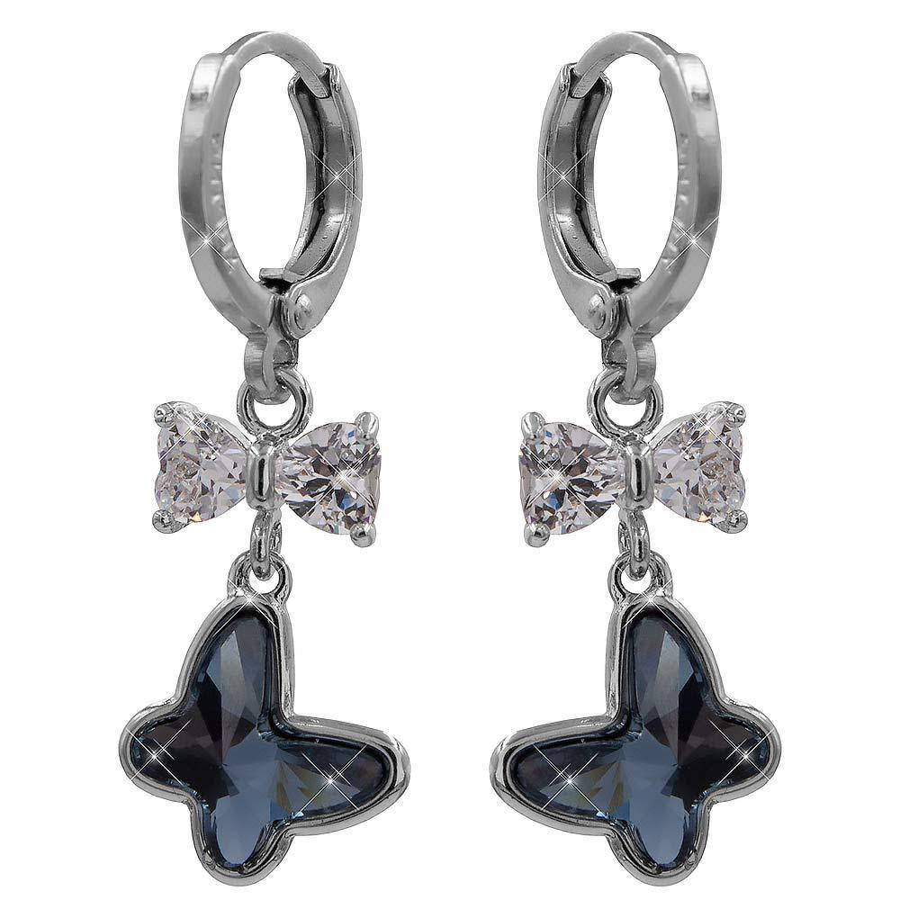 

Серьги родиум Swarovski "Бабочка"