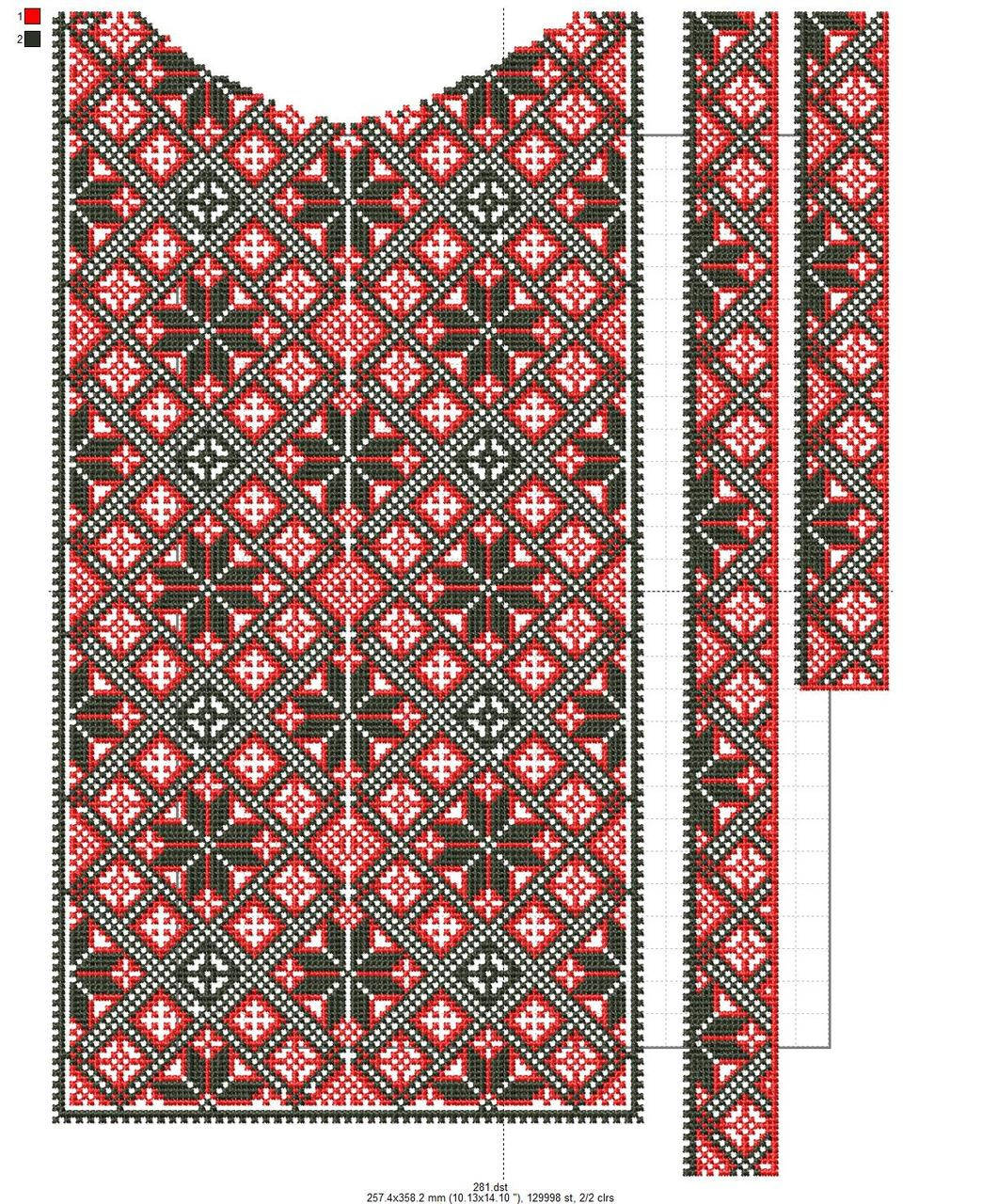 

Вишиванка ,сорочка чоловіча. Схеми , xsd, dst, pes, jef.