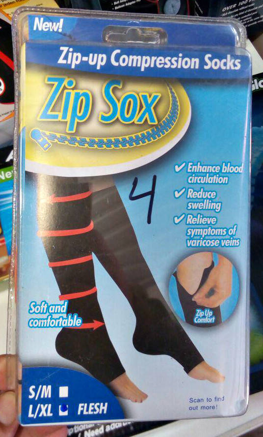 

Компрессионные гольфы от варикоза Zip Sox (Зип Сокс) со змейкой