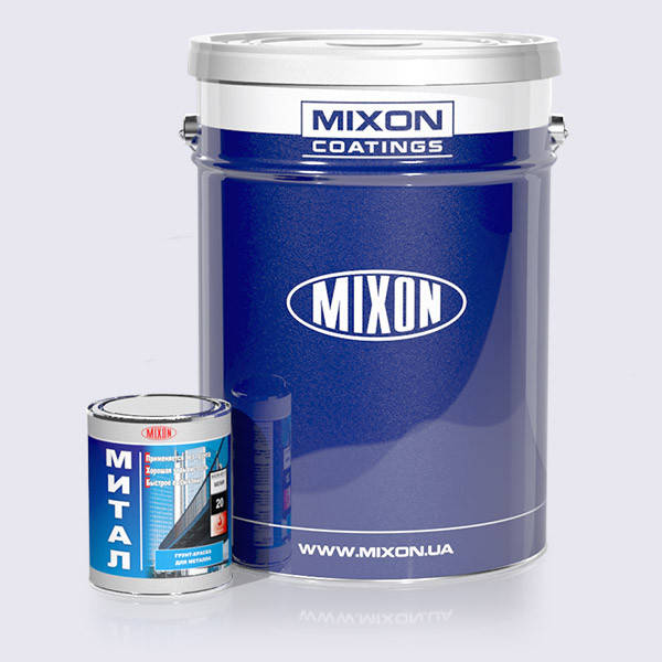 

Грунт-краска по металлу Mixon Митал. Белая полуматовая. 1 л 25 кг, Белый