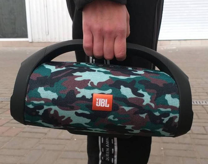 

Портативная колонка Boombox с ручкой больших размеров - 31см. Камуфляж