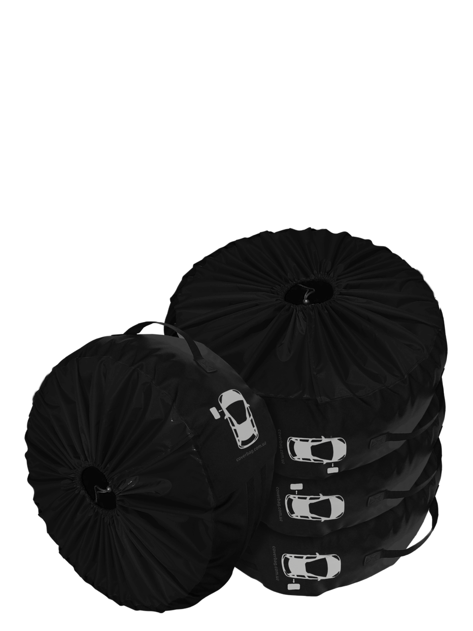 

Комплект чехлов для колес Coverbag Premium L черный 4шт.